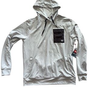 Helly Hansen Light Gray Hoodie with Black Accent